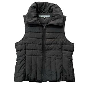 Kenneth Cole Reaction Chocolate Brown Down Feathers Full Zip Puffer Vest Large